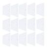 15PCS Rabbit Feet Pad Food Grade Plastic Easy Cleaning Bunny Cage Floor Mat for Guinea Pig White