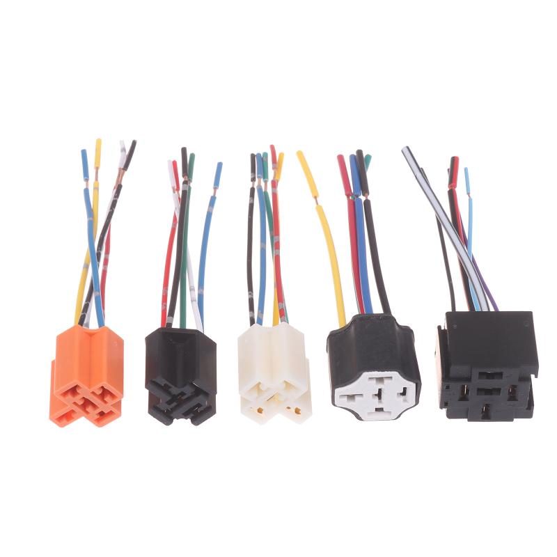 Ceramic Car Relay Holder 5 Pin Auto Relay Socket 5 Pin Relay Connector Plug Ceramic Relay Holder Seat High Relay With Pins