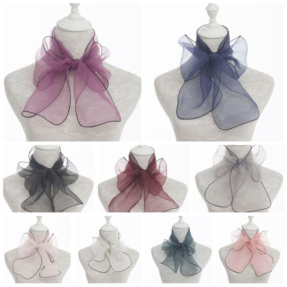 Thin Head Scarf Versatile Silk Scarf Long Silk Towel Fashion Hijab Scarf Women's