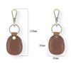 Retro Cattle Pickup Anti-lost Protective Keychain Custom Name Leather Keyring for RFID Access Card Cove Bag Key Chain Ring Gift