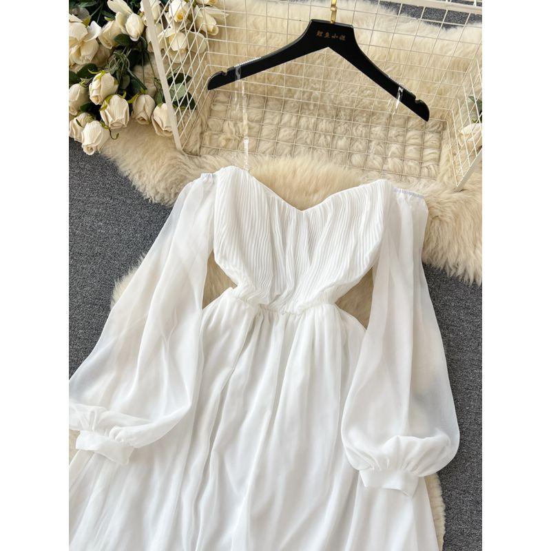 Accessible Luxury French Dress High Waist Slimming Long Tube Top