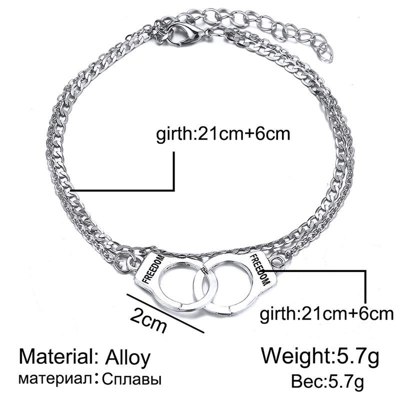 1 Pc Love Handcuffs Fashion Chain Anklet Fashion Beach Anklet Bracelet Female Jewelry