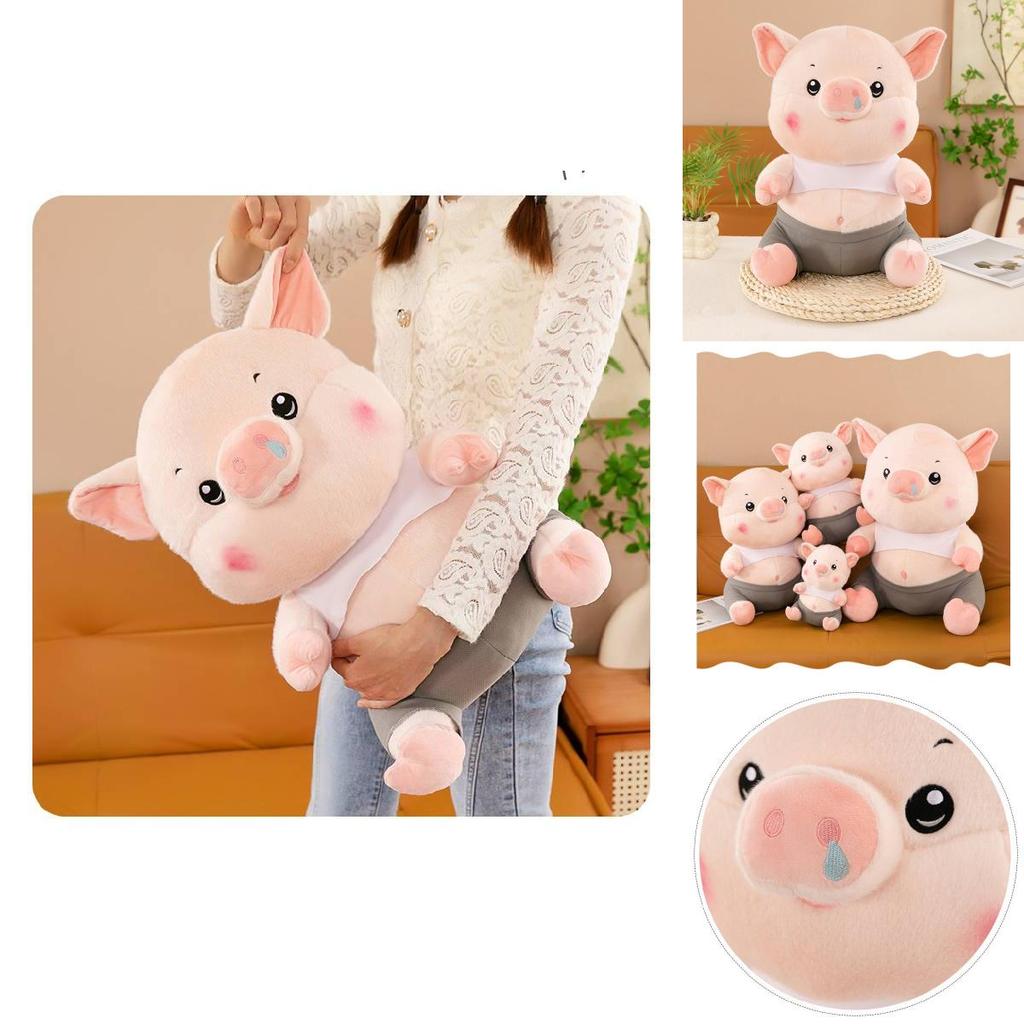 Adorable Plush Pig Toy Cute Stuffed Animal Pillow Soft And Cuddly Gift For Girls