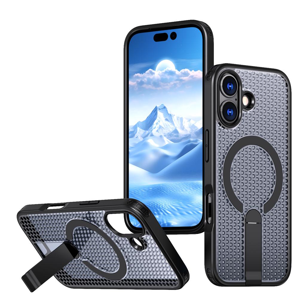For Iphone17 Hard Cell Phone Bag Stand Case for Iphone 17 Pro Max 16e 16 17 Air Plus Iphone17 Iphone16 Dual Layer Funda Capa