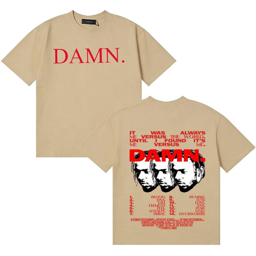 Rapper Kendrick Lamar Album Music Tshirts Unisexs Clothing Retro Oversized Tshirt Crewneck Pop Short Sleeve Tee Shirt Streetwear