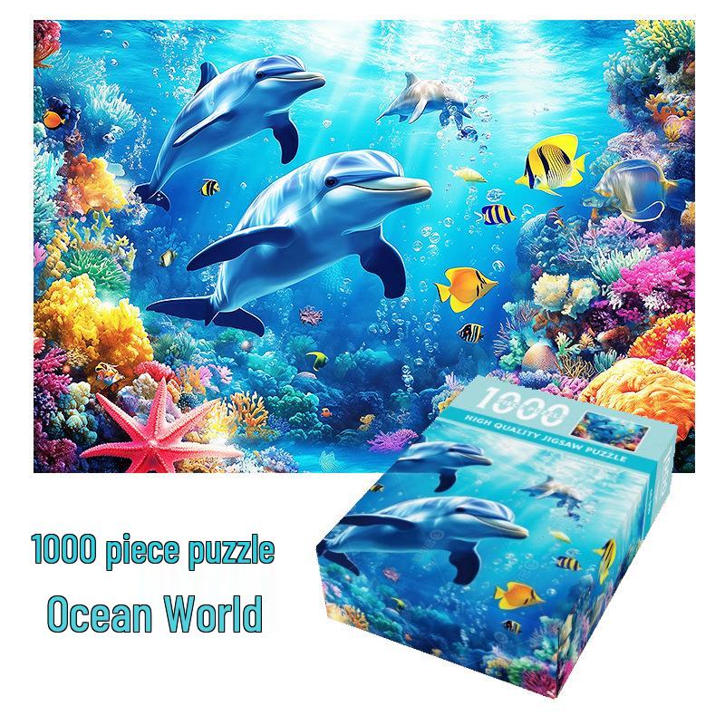 1000-Piece Cartoon Jigsaw Puzzle for Adults and Kids - Challenging Educational Stress Relief Toy Gift