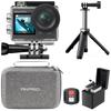 AKASO Brave 4 Pro Action 4K 20MP Dual Color 40M Underwater Image External HDMI 5x Selfie Stick and Storage Case Included Camera, Resolution,