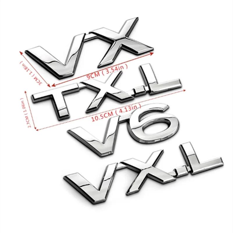 2.5V V6 V8 VX VXR TXL VXL Emblem for Toyota Reiz Land Cruiser Prado Rav4 Tundra Trunk Lid Sticker Displacement Auto Accessories AD6