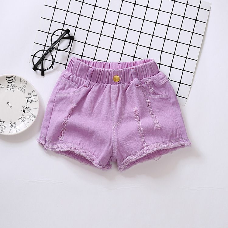 Sommer Jeans Denim Shorts für Mädchen Kinder Lockere und Stilvolle Dünne Shorts und Trendige Hosen für Oberbekleidung