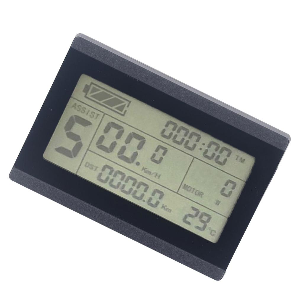 Electric Bicycle LCD Display 5pin Waterproof Backlight Electric Bicycle LCD Display Meter for Electric Mountain Bike