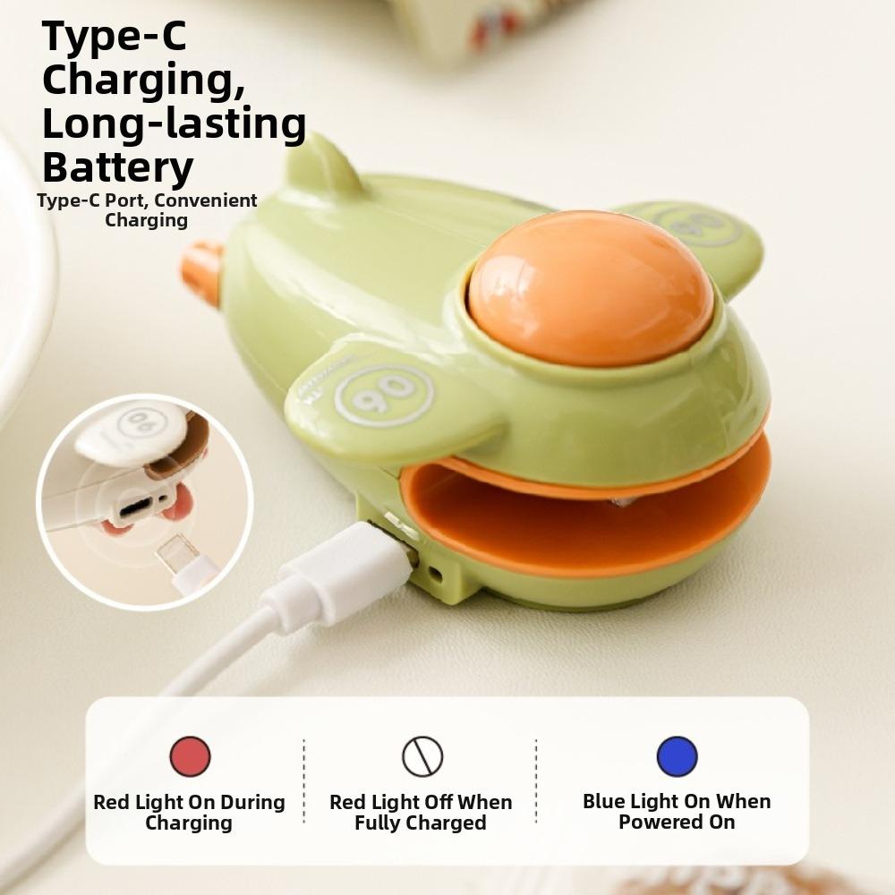 Cute Plastic Snack Bag Sealer Aircraft Shape Rechargeable Mini Sealing Machine Efficient Magnetic Fridge Sticker Picnic