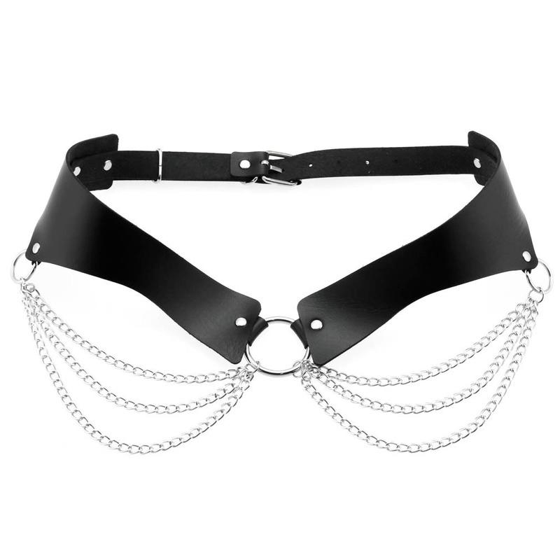 1 STÜCK GOTHIC Leder Körperkette,Punk Gürtel Produktbild-Vorschau 6