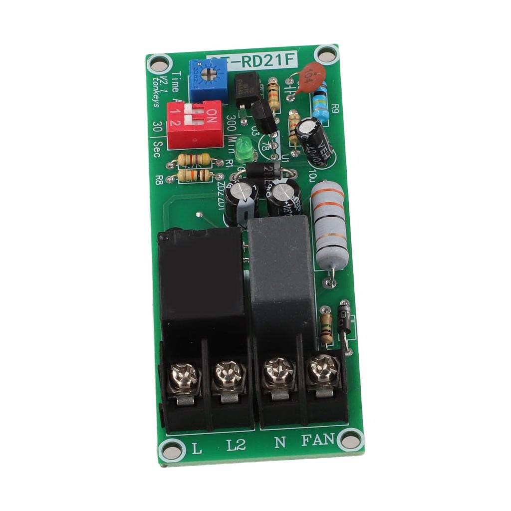 Adjustable Timer Relay Module for AC100V220V Exhaust Fans with User Friendly Operation and Energy Saving Design