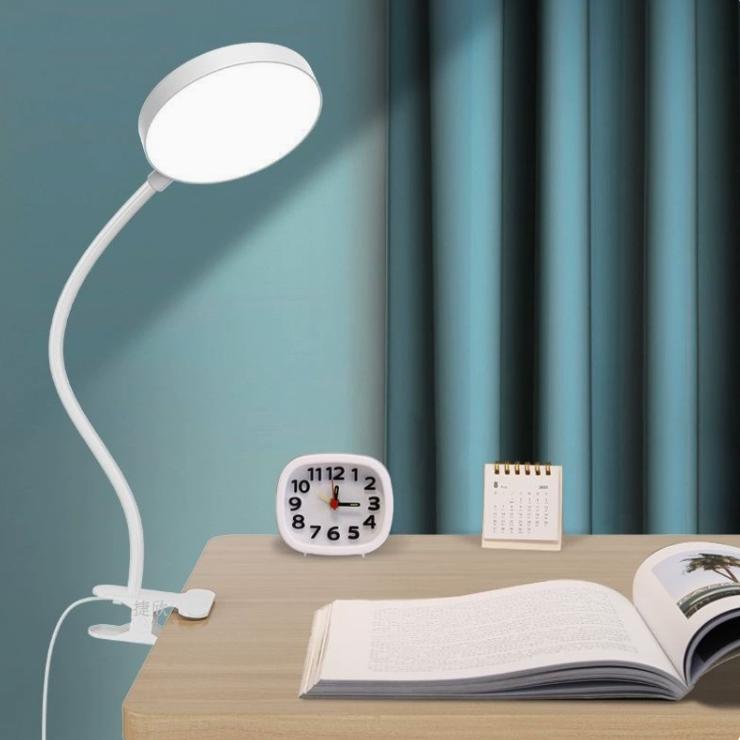 LED Eye-protection Desk Lamp, Study Lamp for Desk and Bedside, Nail Art and Beauty Selfie Fill Light