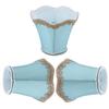 3Pcs Fabric Lampshade ClipType Modern European Style E14 Lamp Cover for Home Hotel KTV Green