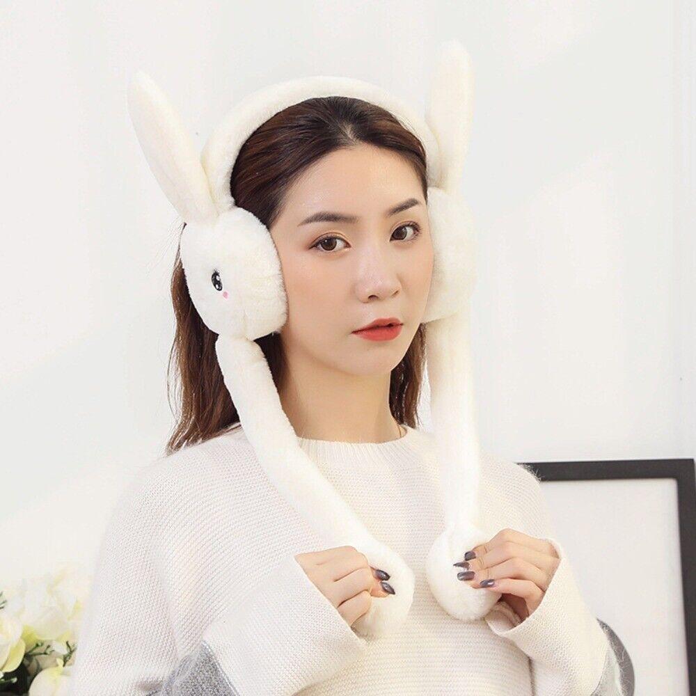 Caps Moving Rabbit Earmuffs Ears Protection Ear Warmers Winter Plush Ear Muffs