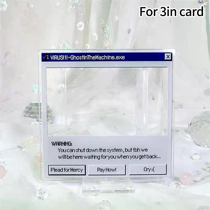 Hello Kitty 3inch Photocard Holder Kpop Card Acrylic Display Stand Cute KT Photo Frame Cartoon Style Photocards Protect Stands