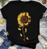 Sunflower Horse Print T Shirt Women Short Sleeve O Neck Loose Tshirt Summer Women Tee Shirt Tops Camisetas Mujer