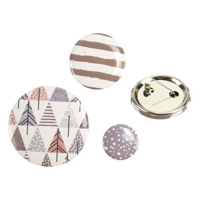MégaCréa DIY - Fancy Badge Geometric Pattern 3 Pieces