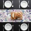 Watercolor Flower Butterfly Linen Table Runner Party Decor Reusable Farmhouse Kitchen Dining Table Runner Wedding Decorations