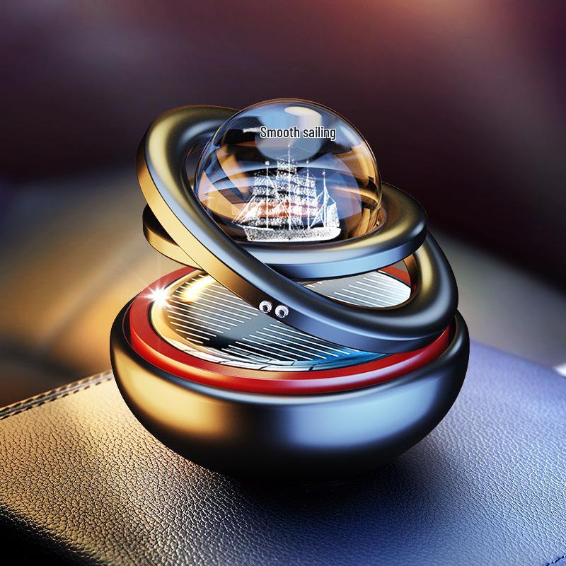 Interstellar Suspension Solar Car Air Freshener - Aluminum Alloy Perfume Ornament