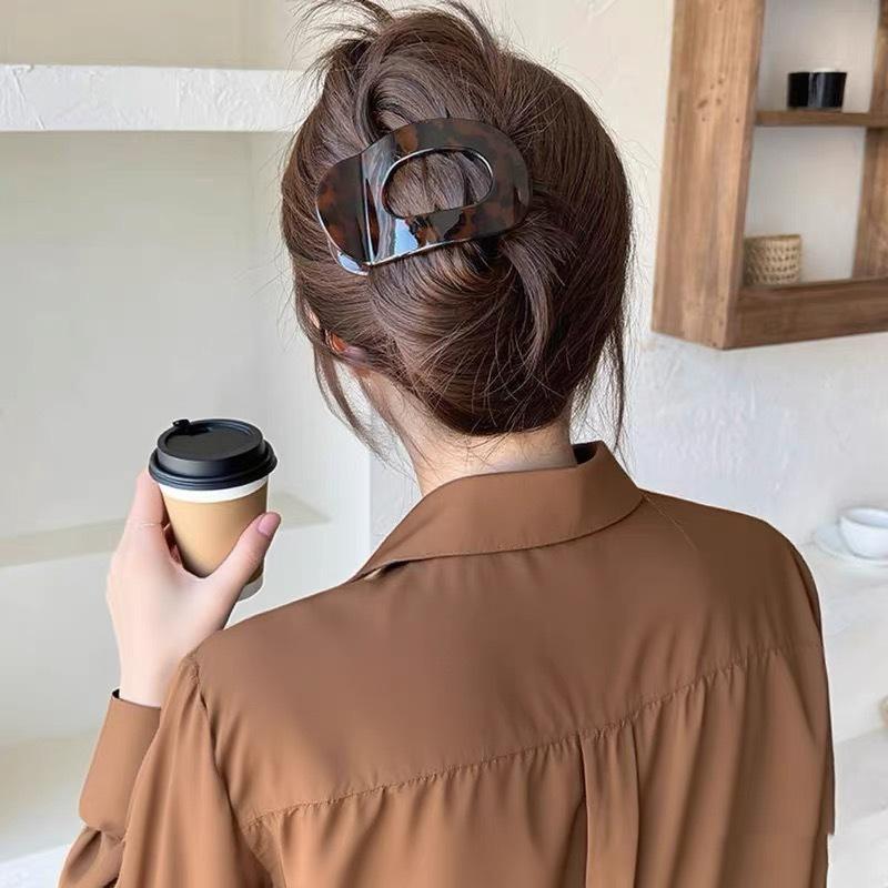 Large Flat Claw Clip: Comfortable, No-Pull Hair Accessory for Stylish Updos - Women's High-End 2025 Duckbill Design