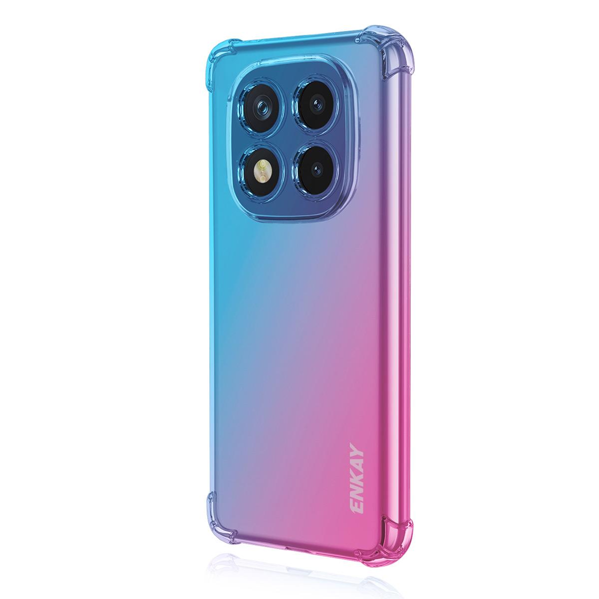 

For Xiaomi Redmi Note 14 Pro+ 5G TPU Case ENKAY Thickened Four Corner Drop-Proof Phone Back Cover Blue/Pink