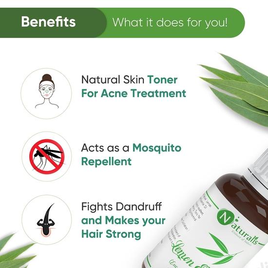 Naturalis Essential Oil Gift Pack of 2-30ml (Lemon Oil, Lemon Eucalyptus Oil)