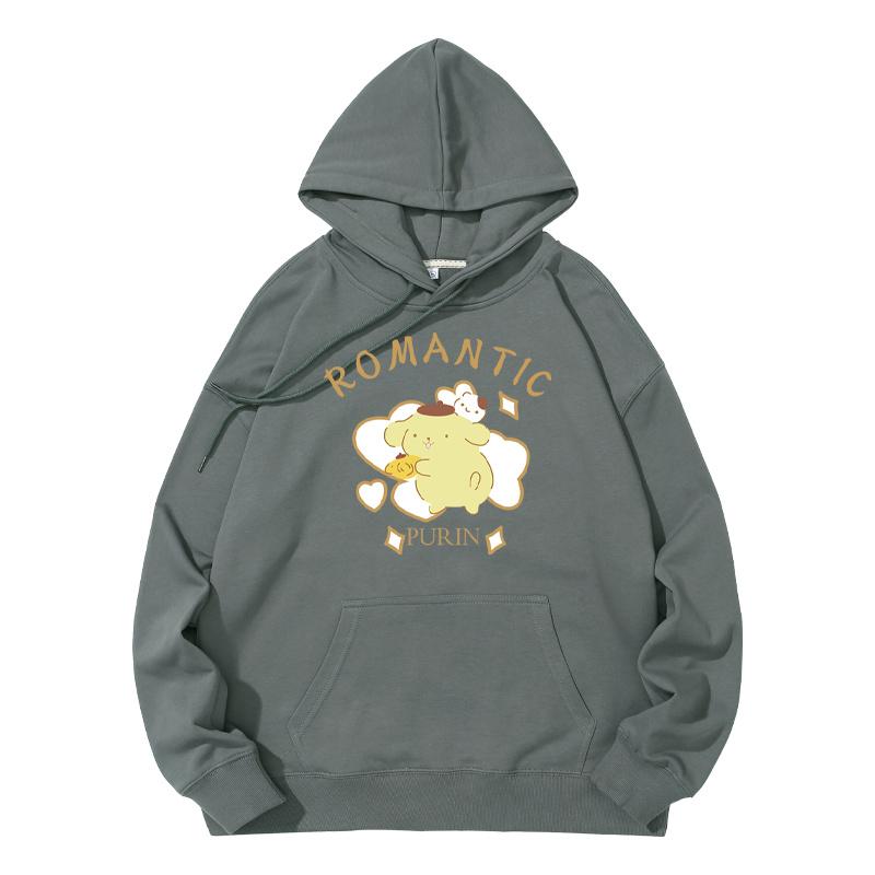 Sanrio Hooded Sweater Spring/Autumn Pompom Purin Cinnamoroll Mymelody HelloKitty Anime Jacket Clothes Hoodies Cute Couple