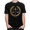 Custom Law Golden Scales Of Justice Tshirt for Men Short Sleeves T Shirt Lawyer Legal Party Tshirts Slim Fit 100 Cotton Tees
