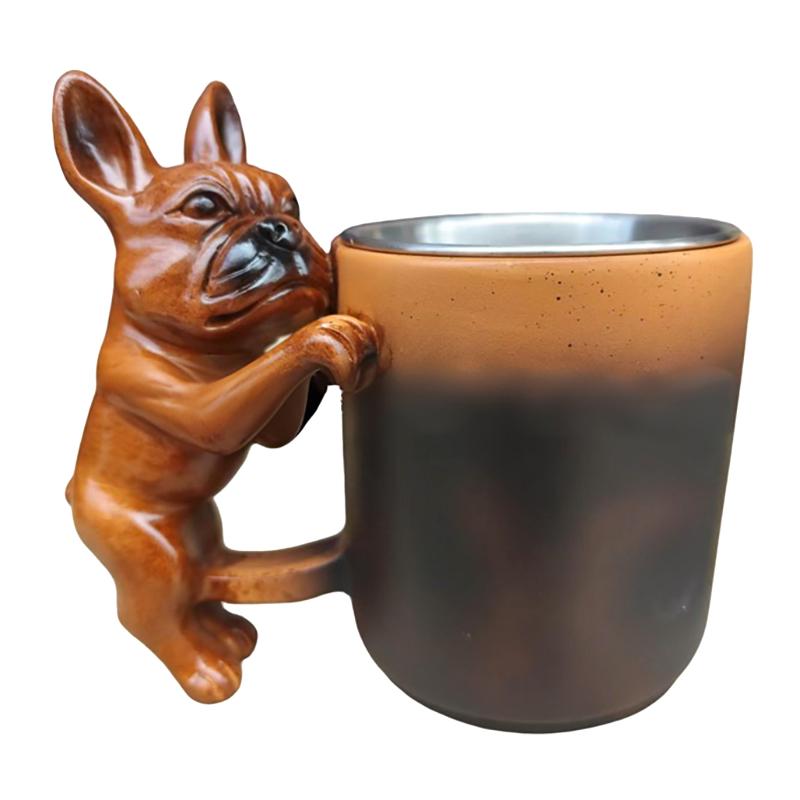 Handmade Dachshund Mug Cute 3D Dachnut Handle Coffee Cup Unique Dog Coffee Mugs Gift For Dogs Owner And Pet Lover Collection