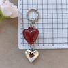 Y2k Key Chains Cute Acrylic Bowknot Pendant Keyring Red Bow Key Chain High Quality Heart Pendant Keychain For Car Decoration