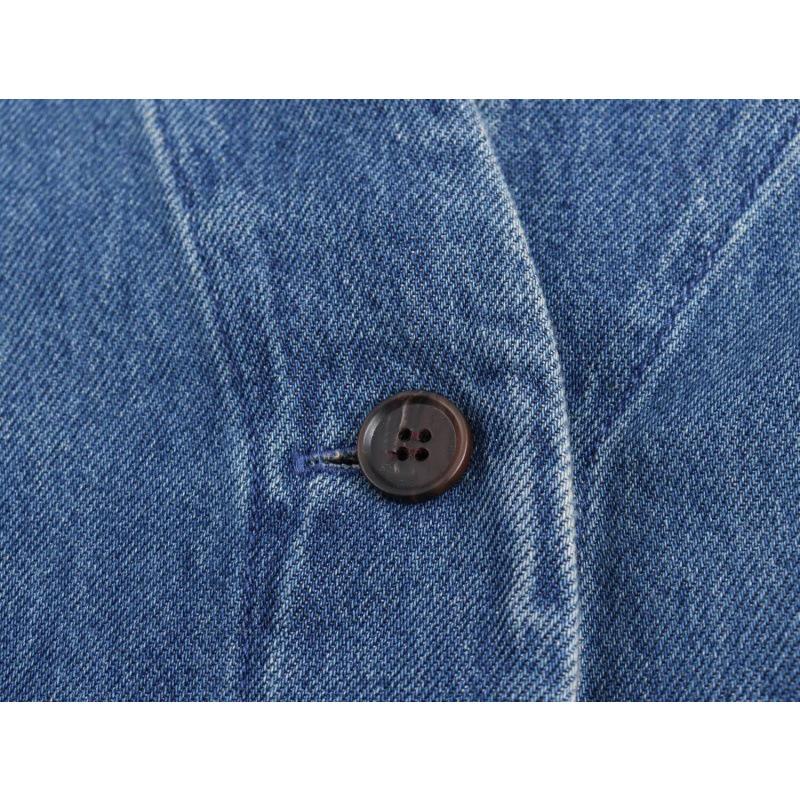 2026 Women's Street Fashion: V-Neck Drop Shoulder Denim Jacket
