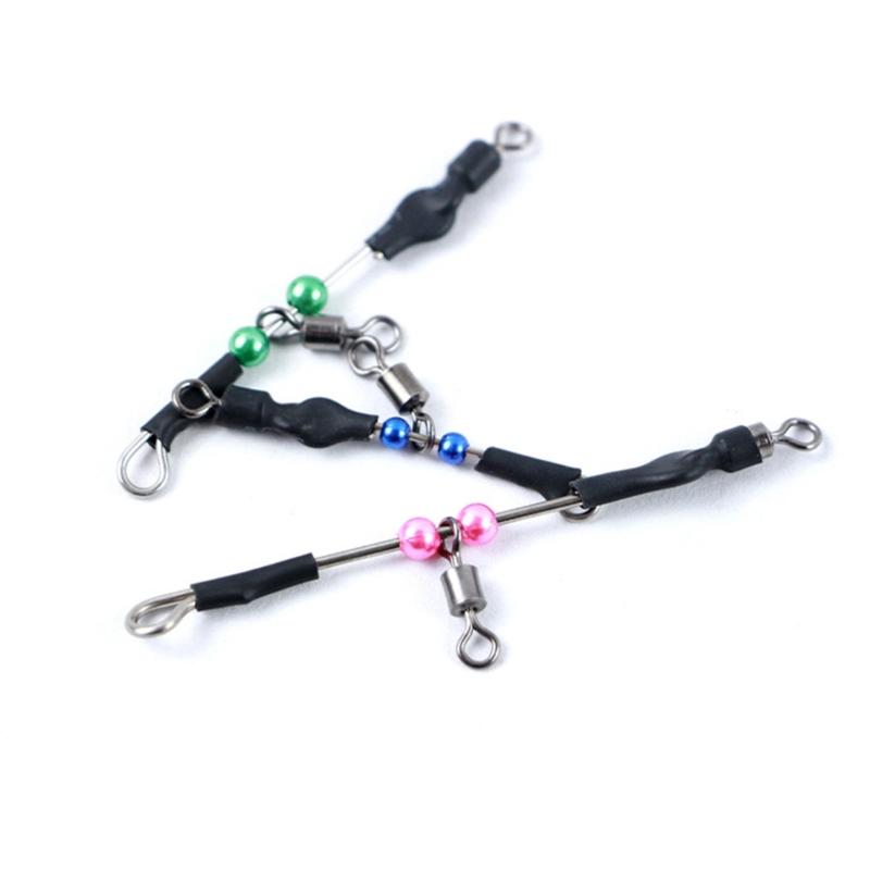 Bearing Swivels Connector Fast Hook Smooth Swivels Fishing Connectors with Beads for Anglers Easy To Use Fishing Tackle
