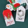 100pcs DIY Xmas Decoration Wrapping Supplies Gift Wrapping Hang Tags Kraft Tag Christmas Labels