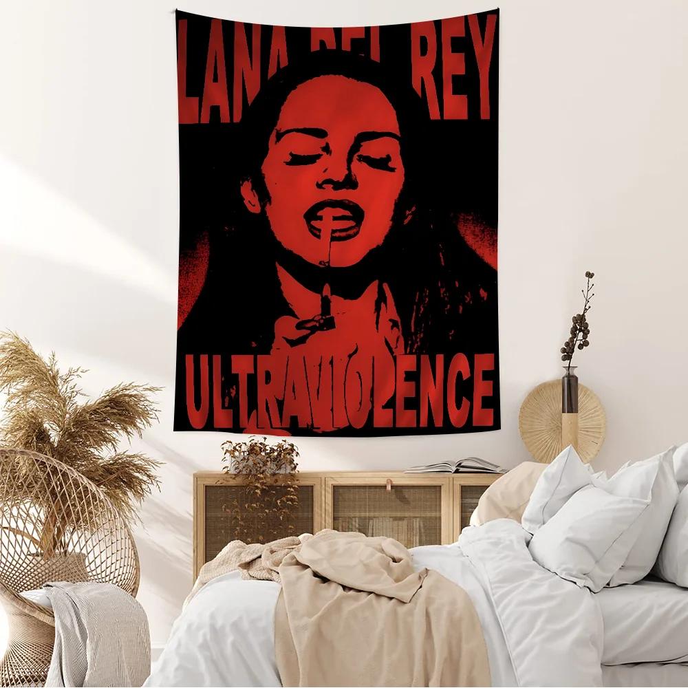 Lana Del Rey Anime Wandteppich Kunst Science-Fiction Zimmer Heimdekoration Wandkunst Dekor