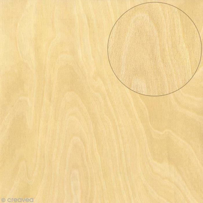 Papier scrapbooking - Bazzill - Clair - 30 x 30 cm - Bois - 1 pièce