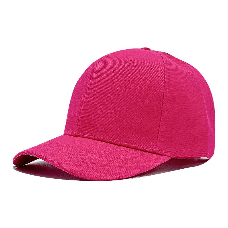 Solid color hardtop baseball cap acrylic hat hot selling versatile cap sun hat printing