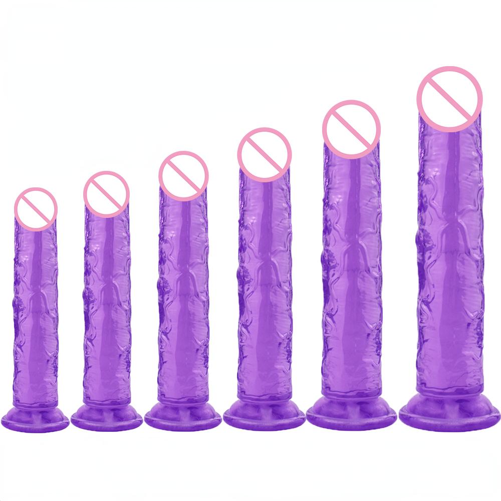 Strong Suction Cup Jelly G-spot Dildo Huge Lifelike Penis Dick Anal Female Sexy Products Sex Toys