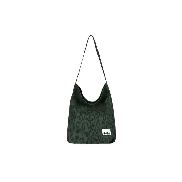 Leopard Bucket Bag (Dark Green)