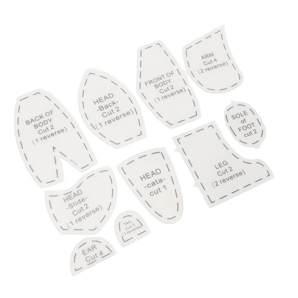 Memory Bear Template Ruler Set Acrylic Memory Bear Sewing Quilting Patterns Template 12 Inch