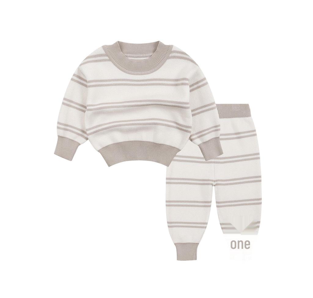 Trendy gestrickter Babypullover-Anzug für Herbst/Frühling