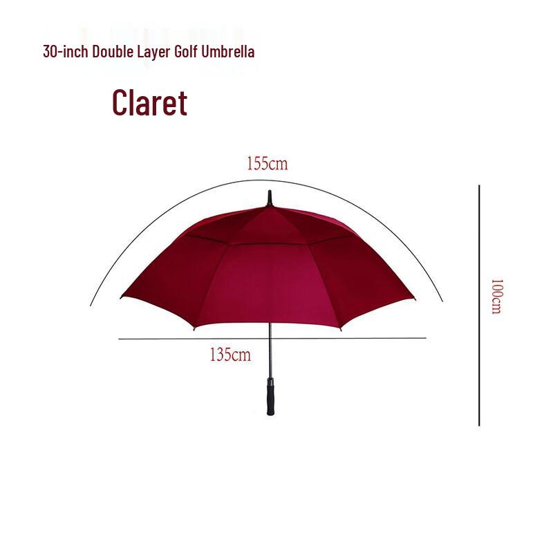 Outdoor Double-Layer Windproof Straight Umbrella