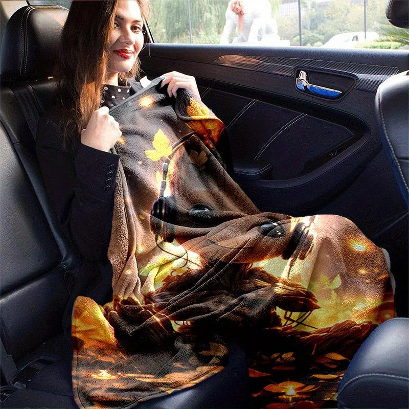 1pc Groot Printing Blanket - Soft, All-Season Throw for Office Blanket, | Personalized Gift with Adorable Cartoon Design