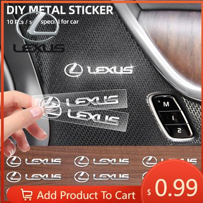 Interior Stickers 2/5/10pcs Metal Emblem Auto Decor Decals Car Window Wiper Stickers For EX300H RX450H IS300H ES300H NX RX