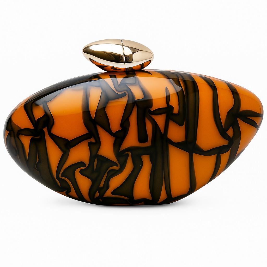 

2025 women s new shoulder oblique span bag, willow shell acrylic bag, fashion wedding dinner clutch bag