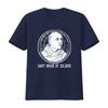 Black White Line Art Saint Bruno Of Cologne Catholic Religious Print Casual T Shirt Vintage Washed Designer Clothes Stretched