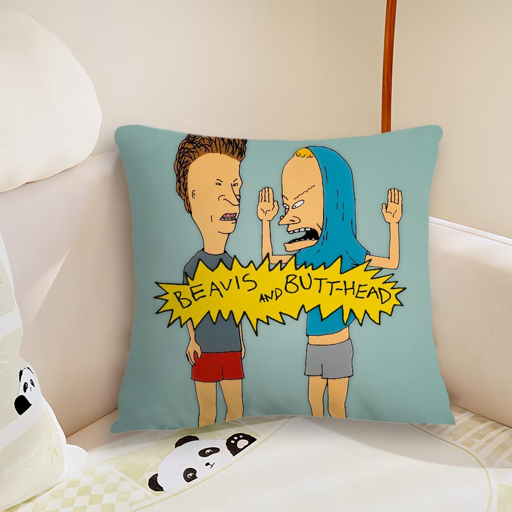 Living Room Headboard Bedroom Office Cushion Cushion Cartoon B-Beavis and Sofa B-Butt-Head Nap Funny Time Pillow Case