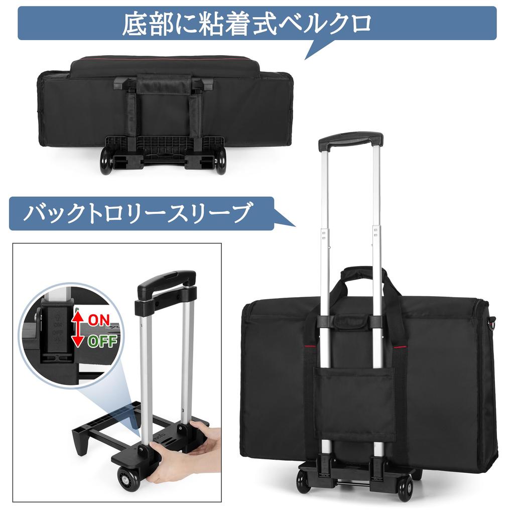 Trunab LCD Carrying Bag for 24 Inches with Wheels LCD Display Carrying Bag Holds 2 Monitor Bags