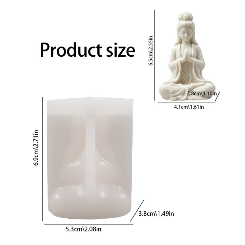 Buddhistische Form Silikonform Mehrzweck-Silikonkerzenform Zum Herstellen von Kerzen Seife Gipsskulptur Heimdekoration
